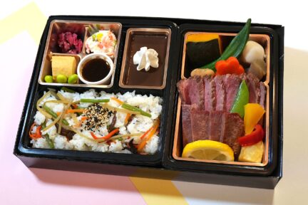 【春限定！】厳選ビーフステーキと厚切り牛タン旬の山菜ご飯御膳～うれしいデザート付き～